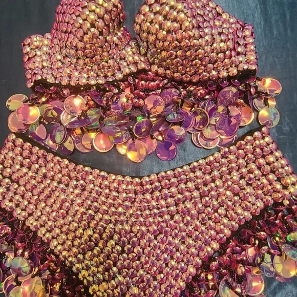 Brand NEW Sequin Embellished Rave/Festival Outfit - Picture 9 of 9